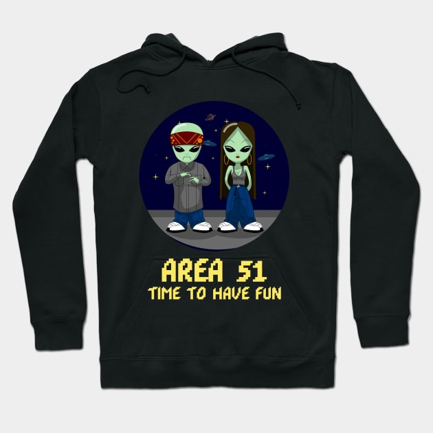 Area 51 Time to Have Fun Hoodie by MONMON-75